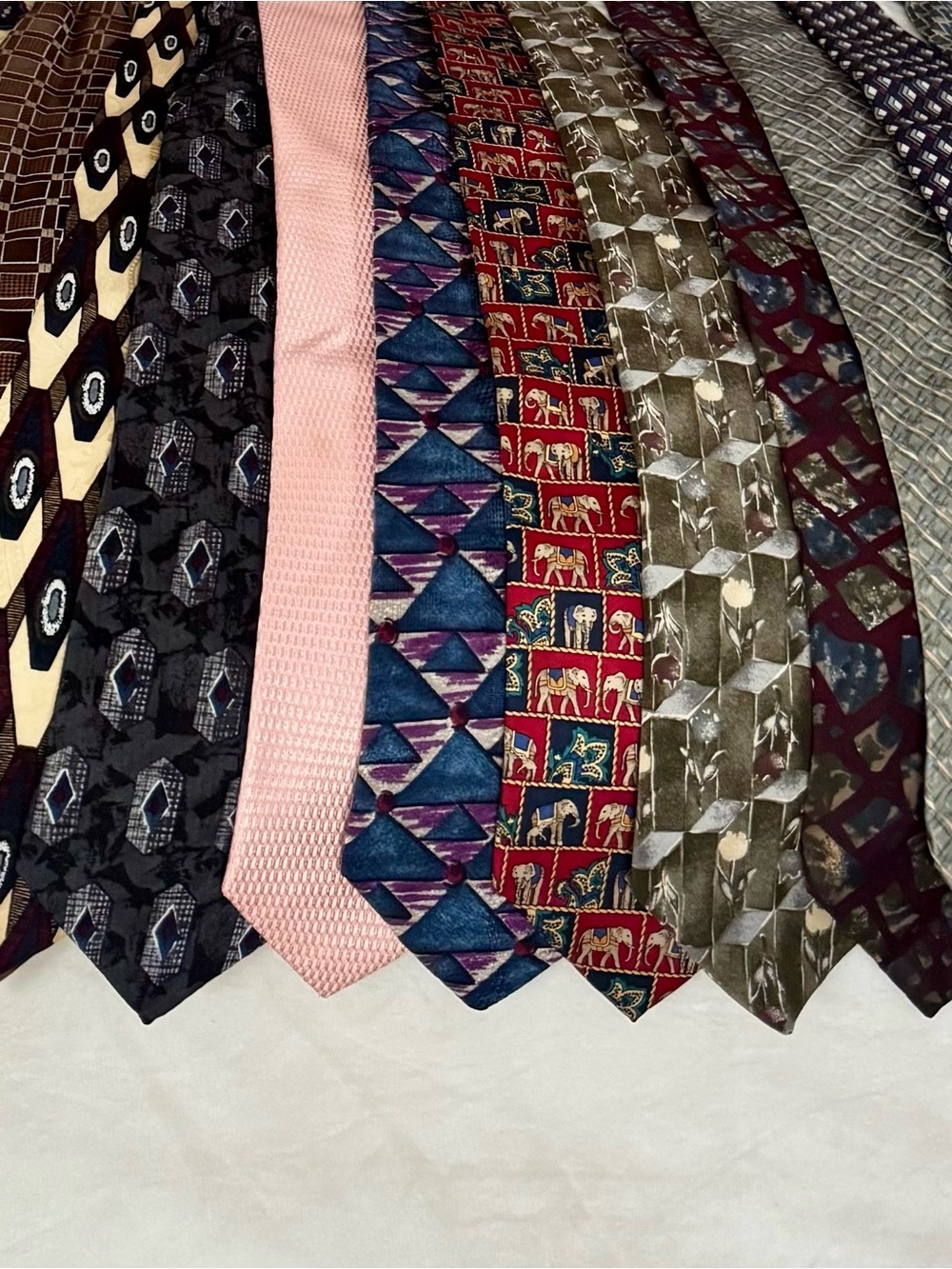VTG Men’s Silk Necktie Bundle Lot of 15 Nordstrom Van Heusen JZ Richards Italy